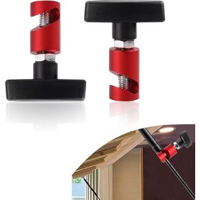 2 PCS Car Engine Hood Support Rod Replacements, Multi-Purpose Metal Vehicle Hood Strut Clamp-Lifting Tools, Universal Anti-Slip Durable Automotive Support Device Accessories (Black)