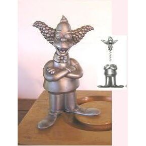 Simpsons Krusty the Clown Pewter Metal Figure Corkscrew by Unique Concepts