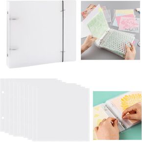 6"x6" Cookie Stencil Storage Binder Die Cut and Stamp Storage Folder Baking Stencil Organizer Scrapbooking Cutting Dies Stencil Storage Book Collections Case Organizer for Stencils Dies Stamps