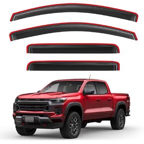 حراس المطر في القناة لشيفي كولورادو/جي إم سي كانيون 2023 2024، أقنعة تنفيس الرياح أقنعة النافذة الجانبية حراس المطر المتوافقة مع ملحقات شيفروليه كولورادو/جي إم سي كانيون in Kuwait