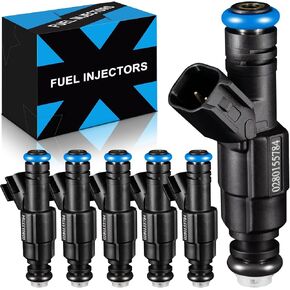 0280155784 Fuel Injectors Fits For 1999 2000 2001 2002 2003 2004 For:-Jeep Cherokee Grand Cherokee Wrangler 4.0L For:-Dodge for:Ram 1500 2500 3500 5.2L (6 Pcs)