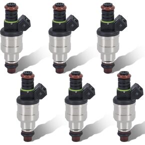 Flow Matched Fuel injectors Set of 6 Compatible for 1985-1993 Ford 2.3 2.9 3.0 3.8 4.9 5.0 EV1 Replaces F47E-A2E