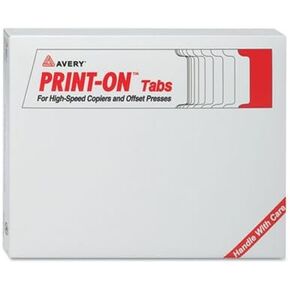 Avery 3-Hole Punched Copier Tabs - 5 x Tab - 5 Tab(s)/Set - 8.5" x 11" - 150 / Box - White Divider - White Tab