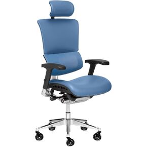 X-Chair X-Tech Executive Chair -High End Executive Chair with Cooling Gel M-Foam Seat/Ergonomic Office Seat for Lower Back Support/Soft Brisa & A.T.R. Fabric/Perfect For Office Or Boardroom (Midnight)