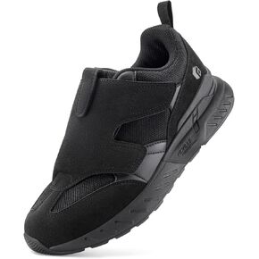 FitVille Men's Wide Walking Shoes with Strap Closure Slip-on Sneaker for Wide Feet - Rebound Core V10