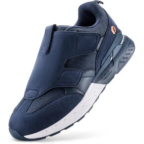 FitVille Men's Wide Walking Shoes with Strap Closure Slip-on Sneaker for Wide Feet - Rebound Core V10
