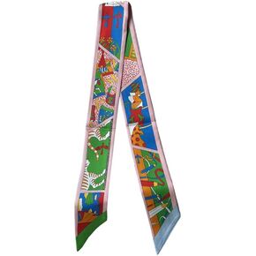 JERLA 100% Mulberry silk Scarf Head Hair Ribbon Handbag Handle wrap Tie Bundle Scarf Neckerchief Scarf for women men