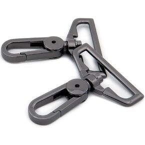Metal Snap Hooks, 4 PCS Purse Hardware Push Gate Swivel Lobster Claw Clasp (Silver,1 1/2")