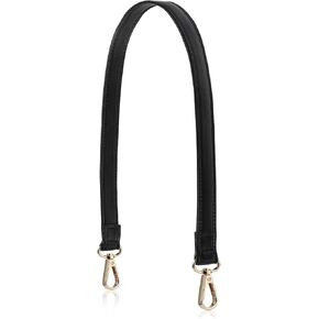 Leather Purse Strap Replacement 23.6" Black Leather Crossbody Strap with Swivel Lobster Buckles, Durable Replacement Shoulder Bag Strap Chain for Handbags and Shoulder Bags(0.5" Wide)