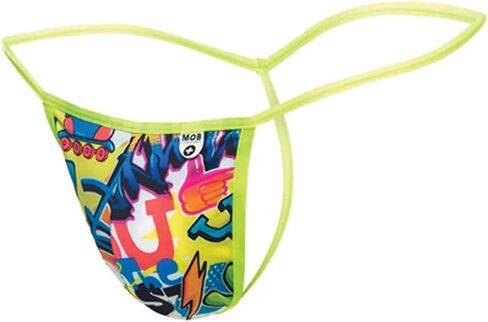 MALEBASICS MOB Hipster Comics T Thong Print MUSIC and Wow in Kuwait