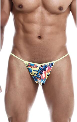 MALEBASICS MOB Hipster Comics T Thong Print MUSIC and Wow in Kuwait