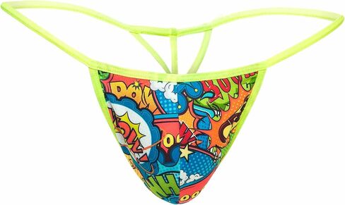 MALEBASICS MOB Hipster Comics T Thong Print MUSIC and Wow in Kuwait