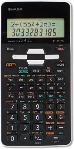 شارب EL-531TGBBW آلة حاسبة علمية/هندسية مكونة من 12 رقمًا مع غطاء صلب واقٍ، شاشة LCD تعمل بالبطارية والطاقة الشمسية الهجينة، رائعة للطلاب والمهنيين، باللون الأسود والأسود والأبيض in Saudi Arabia