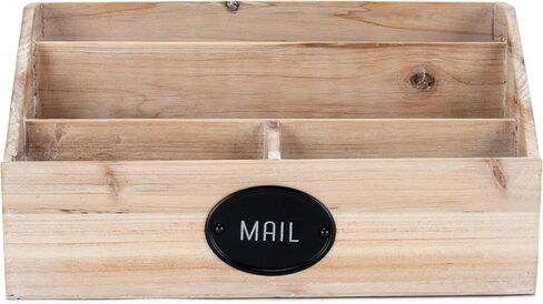 Nat & Jules هذا وذاك منظم بريد خشبي طبيعي مقاس 11.5 × 6 in Kuwait
