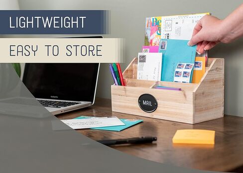 Nat & Jules هذا وذاك منظم بريد خشبي طبيعي مقاس 11.5 × 6 in Kuwait