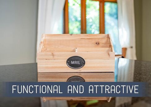 Nat & Jules هذا وذاك منظم بريد خشبي طبيعي مقاس 11.5 × 6 in Kuwait