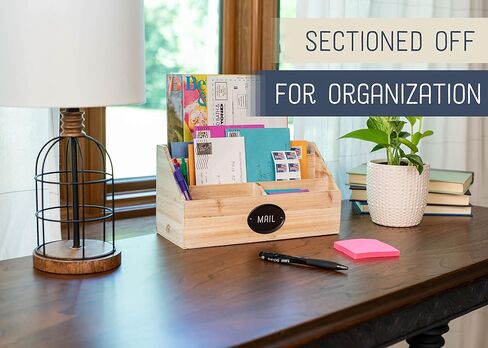 Nat & Jules هذا وذاك منظم بريد خشبي طبيعي مقاس 11.5 × 6 in Kuwait