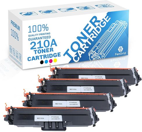 مجموعة خراطيش حبر عالية السعة 210A 210X (4 عبوات، أسود أرجواني سماوي أصفر) W2100A W2101A W2102A W2103A بديلة لـ HP Color Laserjet Pro MFP Pro 4201 MFP 4301 in Kuwait