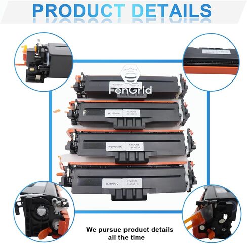 مجموعة خراطيش حبر عالية السعة 210A 210X (4 عبوات، أسود أرجواني سماوي أصفر) W2100A W2101A W2102A W2103A بديلة لـ HP Color Laserjet Pro MFP Pro 4201 MFP 4301 in Kuwait