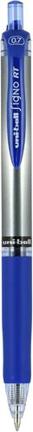 uniball Signo Gel Pen, Retractable, Medium 0.7 Mm, Blue Ink, Blue/metallic Accents Barrel, Dozen in Saudi Arabia