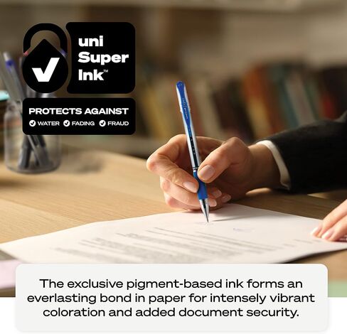 uniball Signo Gel Pen, Retractable, Medium 0.7 Mm, Blue Ink, Blue/metallic Accents Barrel, Dozen in Saudi Arabia