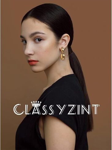 CLASSYZINT Shiny Gold Clip On Earring For Women Geometric Clip Drop Dangle Earrings in Saudi Arabia