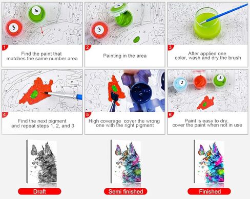 طلاء للبالغين بالأرقام، طائر أزرق، طلاء زهرة وردية حسب الرقم، طائر على فرع زهرة، طلاء يدوي بالأرقام للكبار، فنون حرفية لتزيين جدران المنزل، مجموعات طلاء زيتي عديم اللهب هدية 16 × 20 بوصة in Saudi Arabia