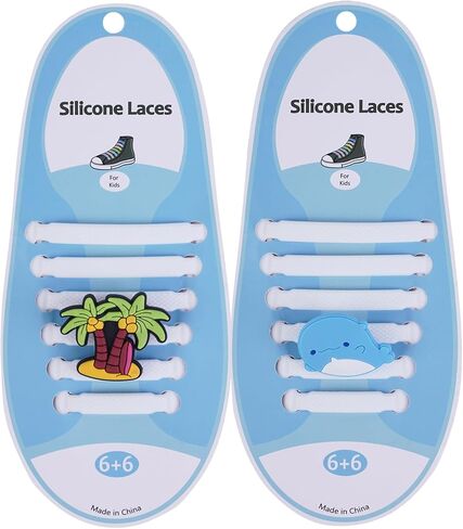 No Tie Shoelaces for Adults and Kids,Stretch Silicone Elastic Shoe Laces for Sneakers,Time-saving Easy to Clean in Saudi Arabia