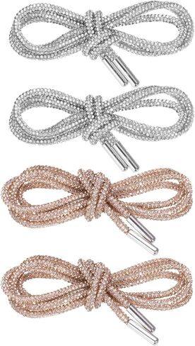 uxcell Rhinestone Shoe Laces Length Crystal Shoe Laces Diamond Drawstring Cords Replacement for Shorts Sneakers in Saudi Arabia