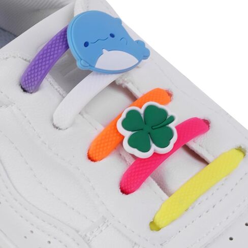 No Tie Shoelaces for Adults and Kids,Stretch Silicone Elastic Shoe Laces for Sneakers,Time-saving Easy to Clean in Saudi Arabia