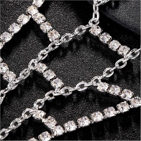 Rhinestone Waist Chain Panties Thongs Crystal Thong Chain Bikini Belly Chain Festival Rave Rhinestone Body Chain Bling G String Body Jewelry for Women in Saudi Arabia