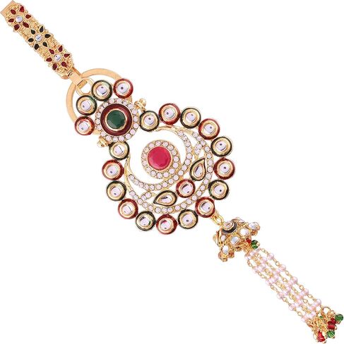 سلسلة مفاتيح مطلية بالذهب والكوندان واللؤلؤ للنساء من آي جويلز (KC01-3) in Kuwait