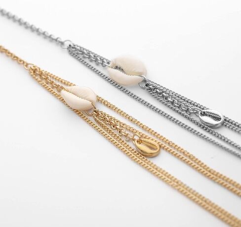 Bohemia Layered Shell Leg Chain Thigh Chain Silver Thigh Chain Vintage Seashell Thigh Chain Body Chain Beach Shell Pendant Body Chain Leg Chain Jewelry for Women and Girls (Silver) in Saudi Arabia