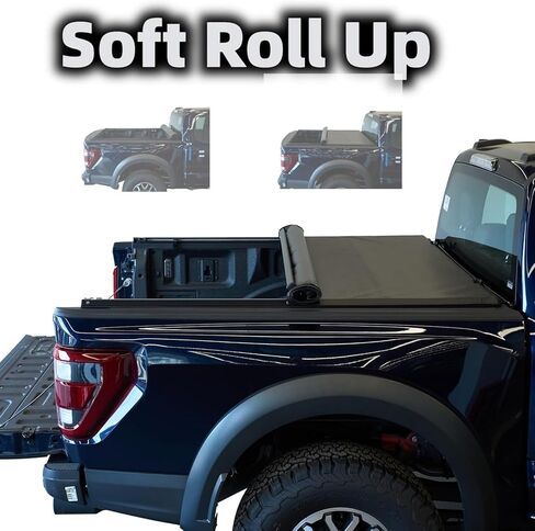 غطاء تونيو ناعم قابل للطي متوافق مع 2004-2014 Ford F150 Styleside (باستثناء Flareside) سرير قصير، 2006-2008 Lincoln Mark LT Bed 6.5FT Bed.HR2003 in Kuwait
