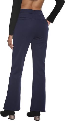 سروال عمل نسائي مبطن بالصوف من Fakanhui سروال عمل شتوي دافئ عالي الخصر قابل للسحب على فستان عمل متوهج سراويل كاجوال in Kuwait