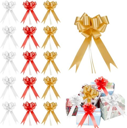 30 قطعة من أقواس السحب، قوس لتغليف الهدايا، وأقواس سحب لسلال الزفاف وعيد الحب وأقواس شريطية لعيد الميلاد لتغليف الصناديق أو زينة الزهور in Kuwait