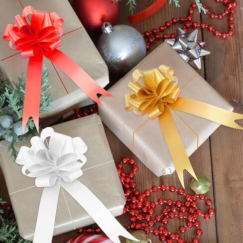 30 قطعة من أقواس السحب، قوس لتغليف الهدايا، وأقواس سحب لسلال الزفاف وعيد الحب وأقواس شريطية لعيد الميلاد لتغليف الصناديق أو زينة الزهور in Kuwait