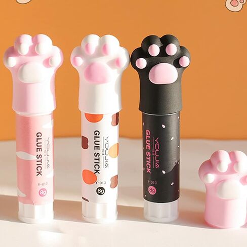Cat Claw Cute Glue Stick Kawaii Stationery Binding Tool School Office Supplies One Piece in Saudi Arabia
