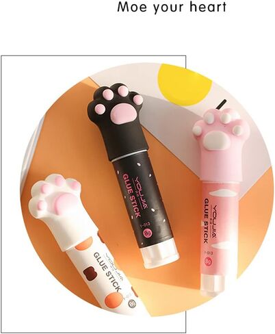 Cat Claw Cute Glue Stick Kawaii Stationery Binding Tool School Office Supplies One Piece in Saudi Arabia