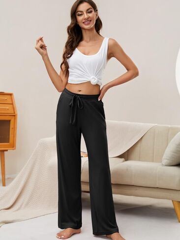 بنطال بيجامة حريمي من HEARTNICE بجيوب، سروال نوم مريح ناعم وفضفاض قابل للتمدد من Pj in Saudi Arabia