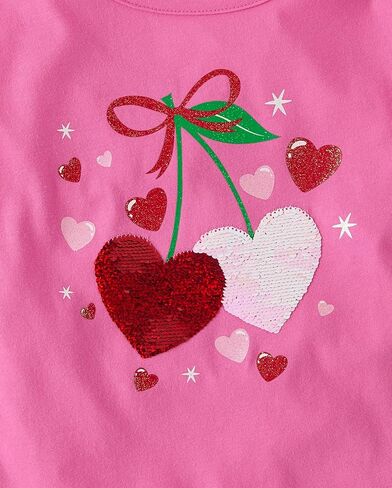 The Children's Place Girls' Long Sleeve Graphic Top with Back Detail in Saudi Arabia