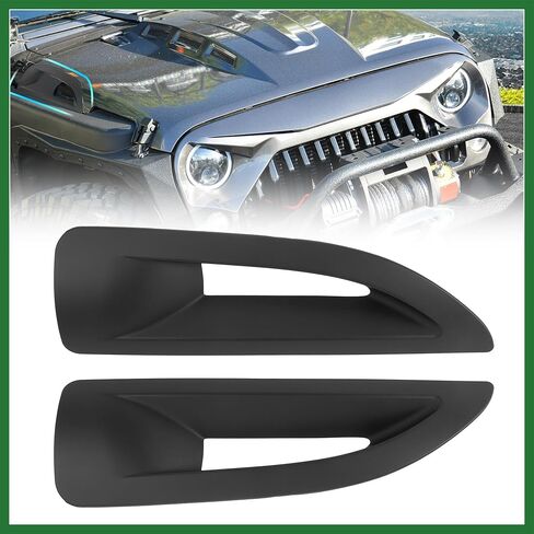 زوج Motoforti غطاء فتحة التهوية الجانبية غطاء حواف أسود غير لامع لسيارة جيب رانجلر JK JKU غير محدود روبيكون 2007-2017 طويل الأمد in Saudi Arabia
