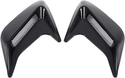 Air Intake Scoop Bonnet Vent Cover Hood,Universal 2x Car Decorative Air Scoop Intake Hood Vent Bonnet (Black) in Saudi Arabia