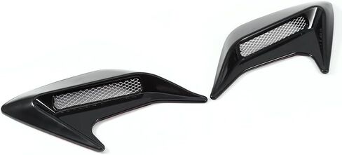 Air Intake Scoop Bonnet Vent Cover Hood,Universal 2x Car Decorative Air Scoop Intake Hood Vent Bonnet (Black) in Saudi Arabia