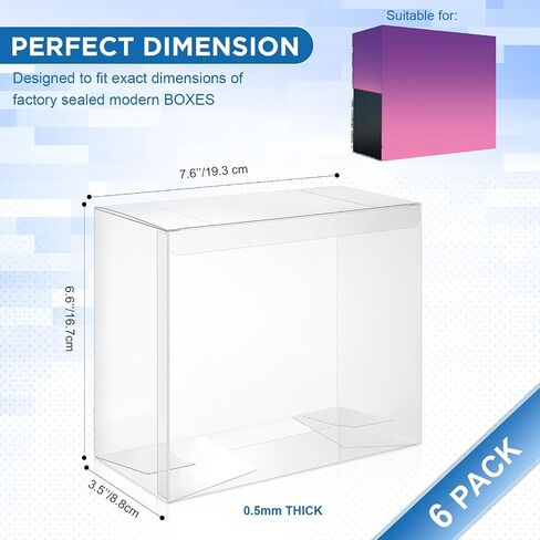 Yexiya 6 Pack Elite Trainer Box Case 0.50mm Thick Clear Display Box Display Booster Box Case Protector for Etb Box Convenient Storage Solution for Collectors Gifts Cards Protector in Saudi Arabia