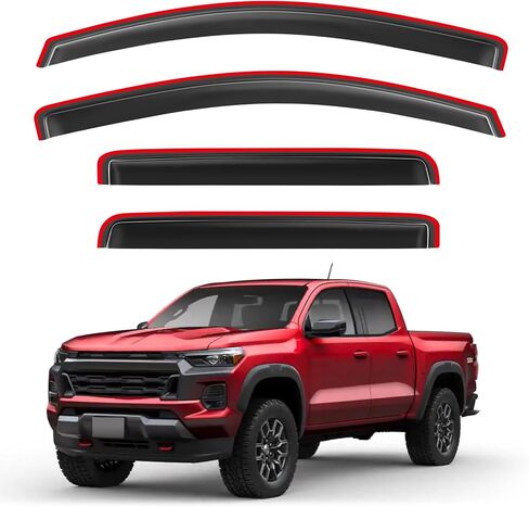 حراس المطر في القناة لشيفي كولورادو/جي إم سي كانيون 2023 2024، أقنعة تنفيس الرياح أقنعة النافذة الجانبية حراس المطر المتوافقة مع ملحقات شيفروليه كولورادو/جي إم سي كانيون in Kuwait