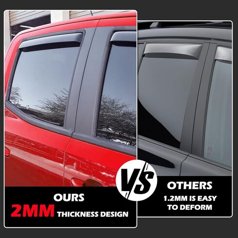 حراس المطر في القناة لشيفي كولورادو/جي إم سي كانيون 2023 2024، أقنعة تنفيس الرياح أقنعة النافذة الجانبية حراس المطر المتوافقة مع ملحقات شيفروليه كولورادو/جي إم سي كانيون in Kuwait