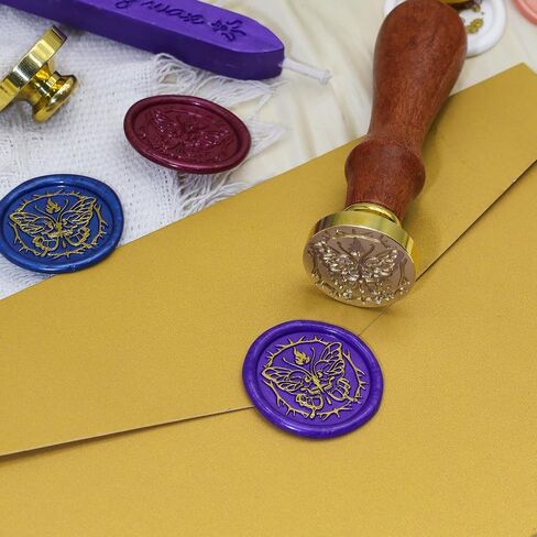 Wax Seal Kit, Merry Christmas Wax Seal Stamp with 10pcs Assorted Colors Sealing Wax Sticks with Wicks, Wax Seal Stamp Kit for Envelopes, Wedding Invitations, Cards, Gift Wrapping, DIY Crafts in Saudi Arabia