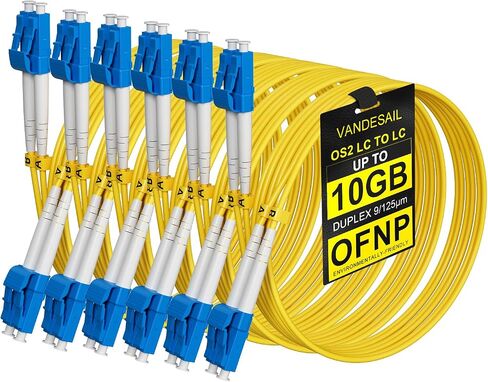 OS2 LC to LC Fiber Patch Cable 1m, OFNP LC LC Single Mode Fiber Optic Ethernet Cable, 1G/10GB SMF Duplex Fiber Cable 9/125µm Jumper Patch Cord SFP+ Transceiver-1 Meter(3.28FT) in Saudi Arabia
