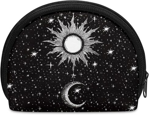 محفظة Xhuibop Star Moon Print للفتيات للعملات المعدنية للنساء حقيبة صغيرة للعملات المعدنية وإكسسوارات السفر محفظة صغيرة للتغيير مع سحاب للعملات المعدنية ومحفظة للفتيات المحمولة للعملات المعدنية وحقيبة منظم أحمر الشفاه in Saudi Arabia